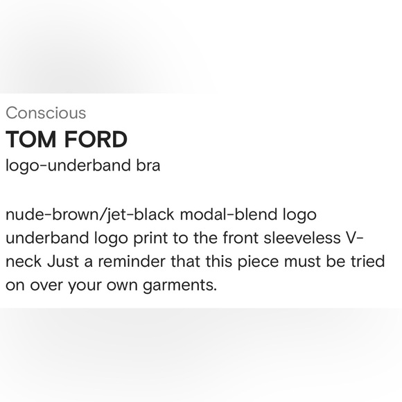 Tom Ford Logo Bra - Picture 4 of 5